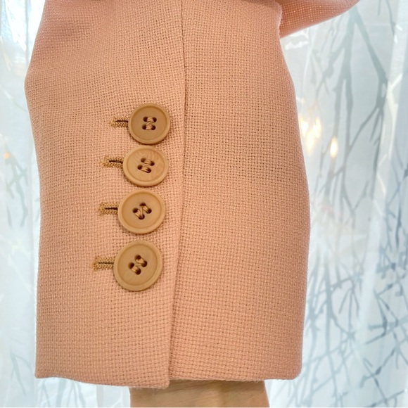 STELLA MCCARTNEY PINK WOOL SINGLE BUTTON BLAZER JACKET - Picture 7 of 13